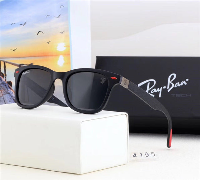 2018 Summer Original RayBan Outdoor Glassess,Hiking Eyewear RayBan RB4195 Men/Women Retro Comfortable UV Protection Sunglasses