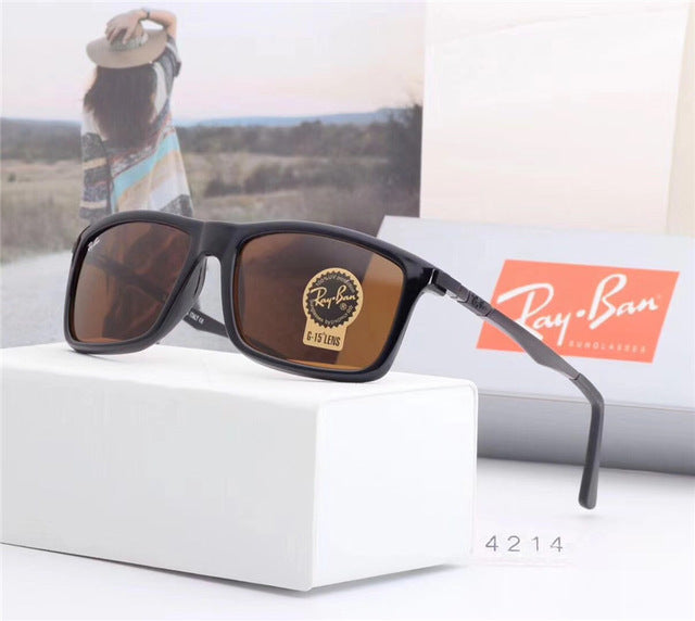 2018 Summer Original RayBan Outdoor Glassess,Hiking Eyewear RayBan RB4214 Men/Women Retro Comfortable UV Protection Sunglasses
