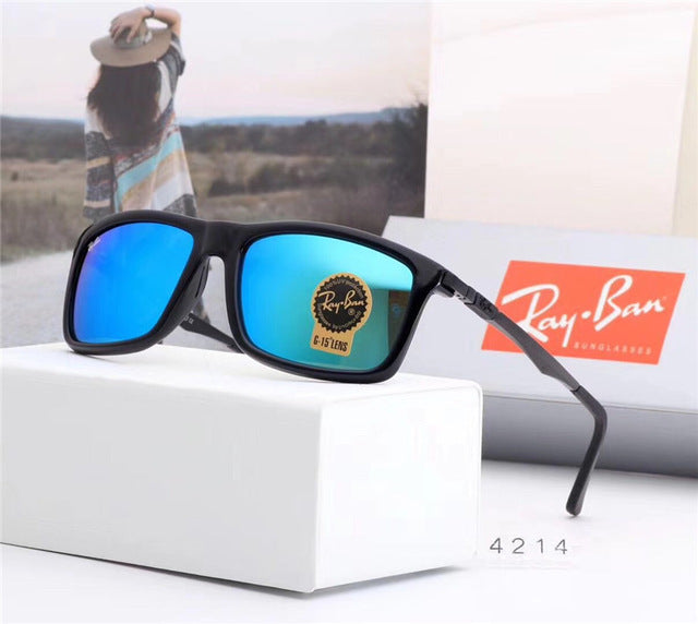 2018 Summer Original RayBan Outdoor Glassess,Hiking Eyewear RayBan RB4214 Men/Women Retro Comfortable UV Protection Sunglasses